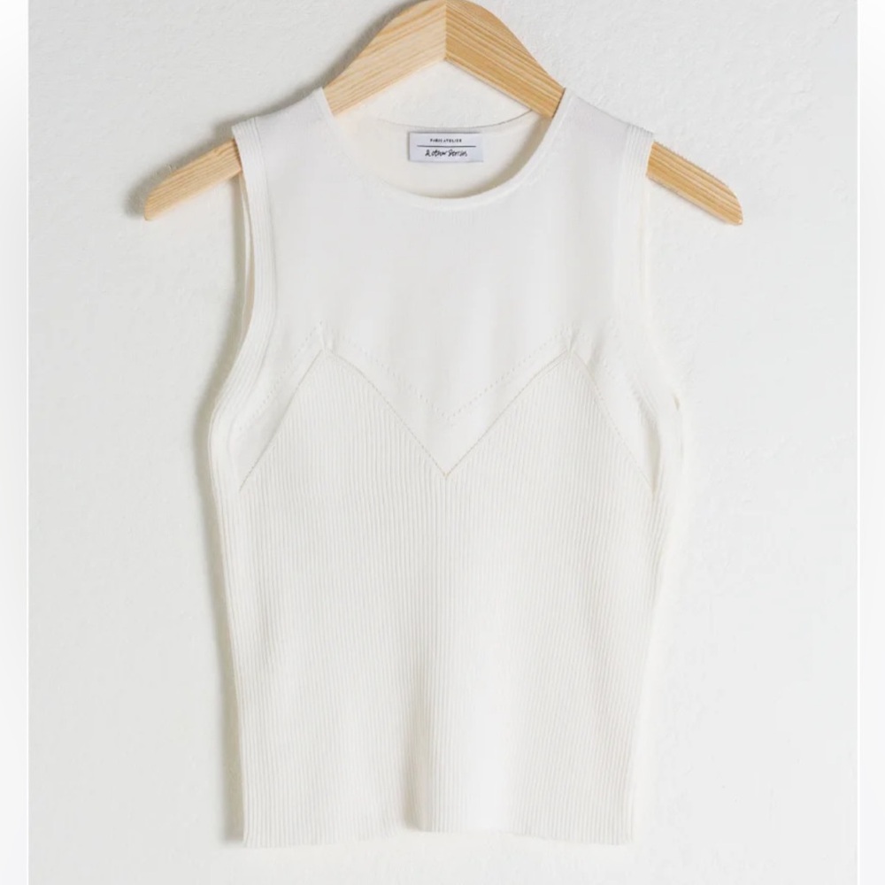 & other stories Micro Rib Knit Tank Top